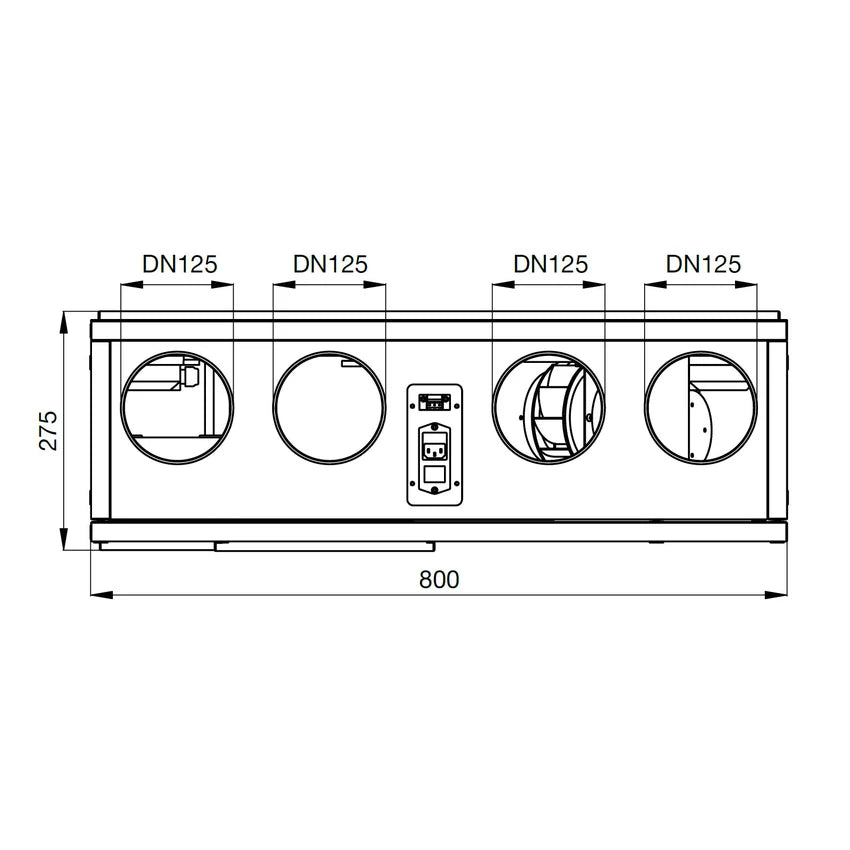 Irsap IRSAIR V 150 controllo S unità di ventilazione a doppio flusso con recupero di calore con controllo remoto, posizionamento verticale URED015VRS000