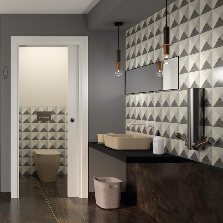 Vaso WC filomuro OLYMPIA CERAMICA tutto evo marrone, sedile escluso P 53 x L 36 x H 42.5 cm