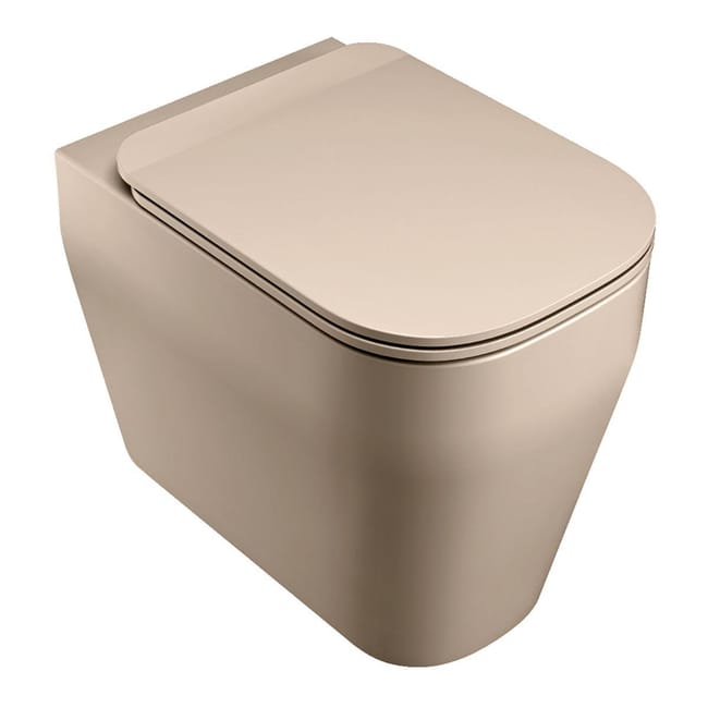 Vaso WC filomuro OLYMPIA CERAMICA tutto evo marrone, sedile escluso P 53 x L 36 x H 42.5 cm