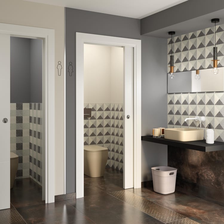 Vaso WC filomuro OLYMPIA CERAMICA tutto evo marrone, sedile escluso P 53 x L 36 x H 42.5 cm